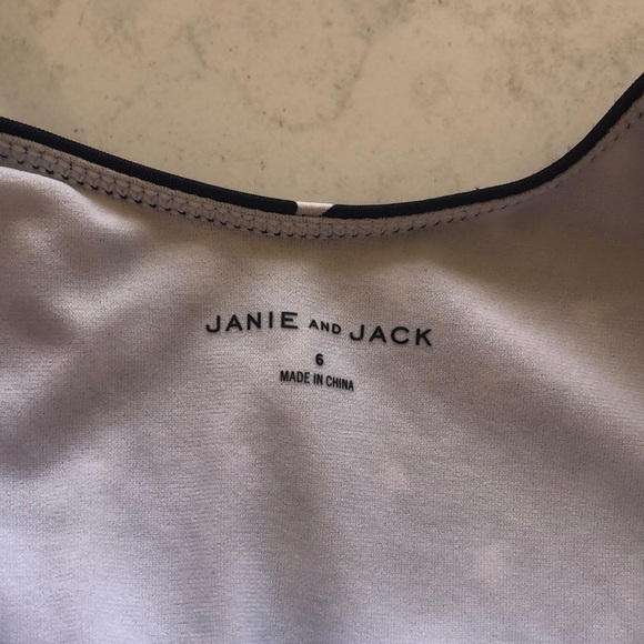 Janie and Jack Navy Star One Piece Swimsuit - Picture 2 of 6